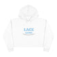 Lace Game Cropped Hoodie — Athletic Casual Crop Sweatshirt with Rope Lace Graphic