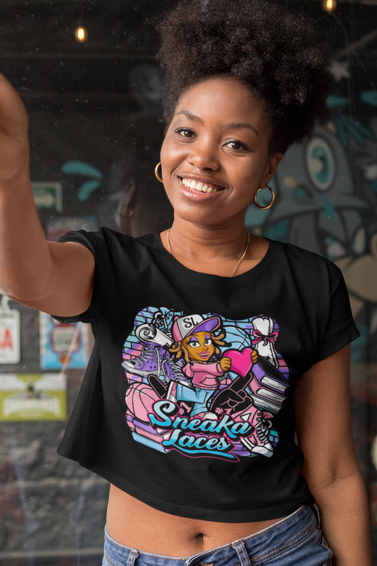 Sneaka Laces Crop Shirt, Women’s Urban Streetwear Tee