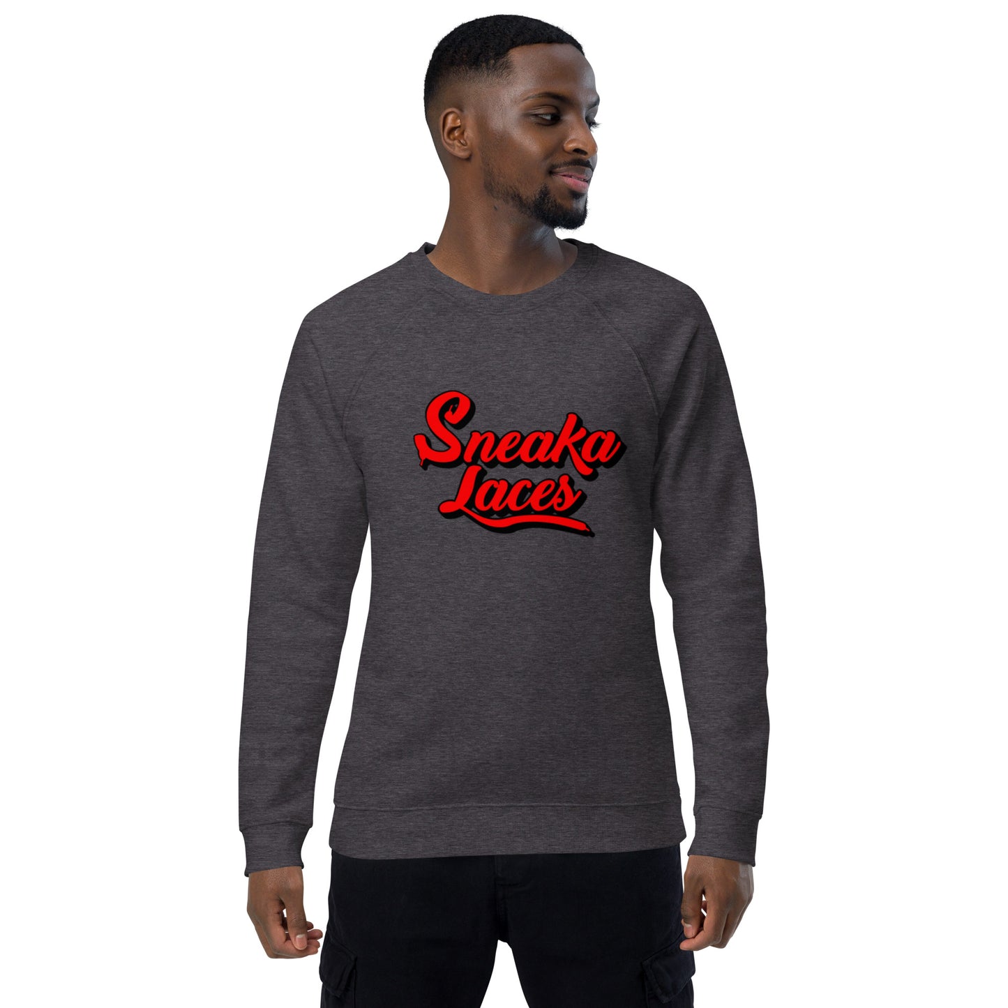 Unisex organic raglan sweatshirt