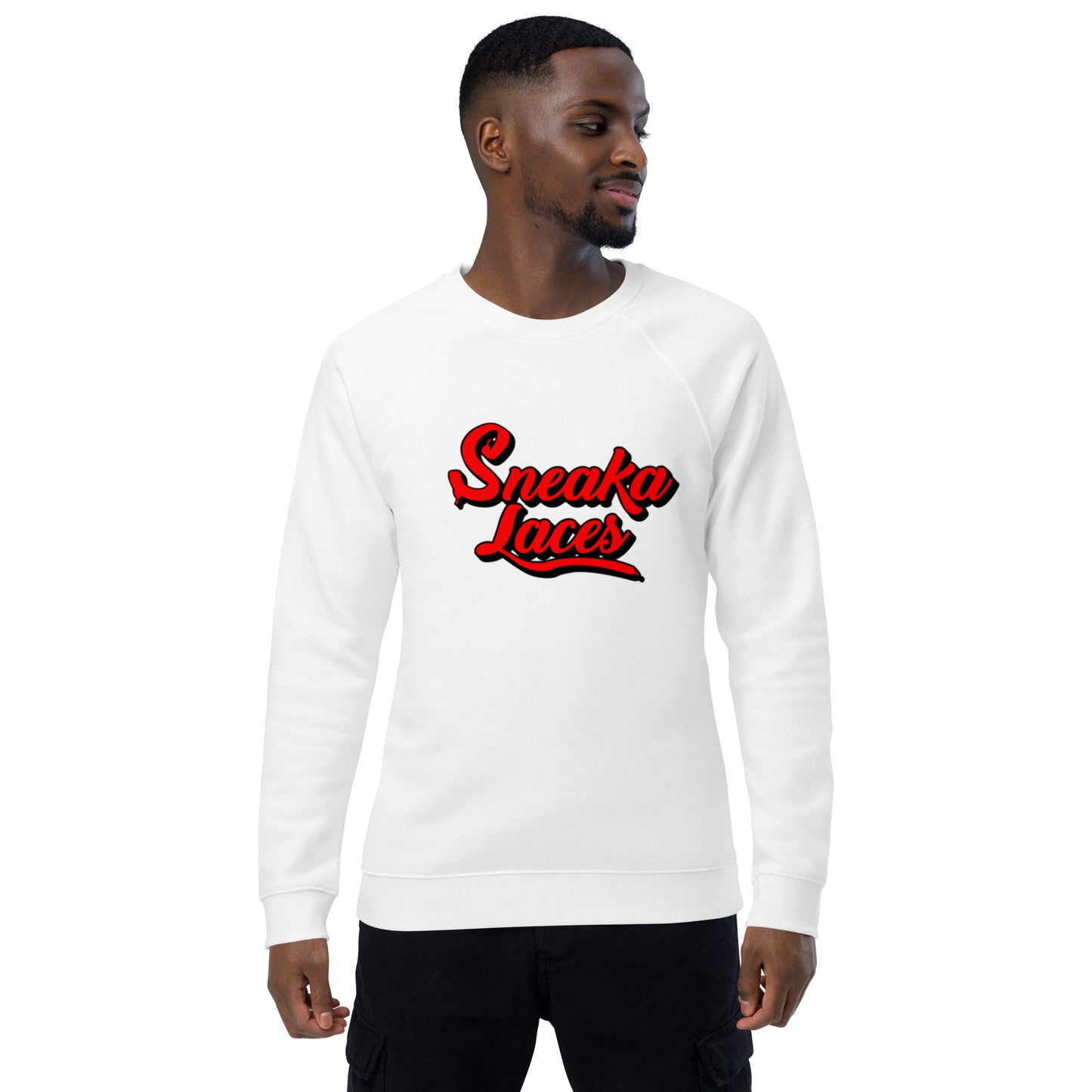 Unisex organic raglan sweatshirt